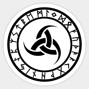 Triple Horn of Odin /// Rune Circle Sticker